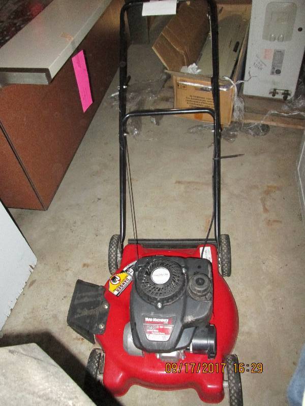 lot 56 image: Yard Machines 20 push mower, start...
