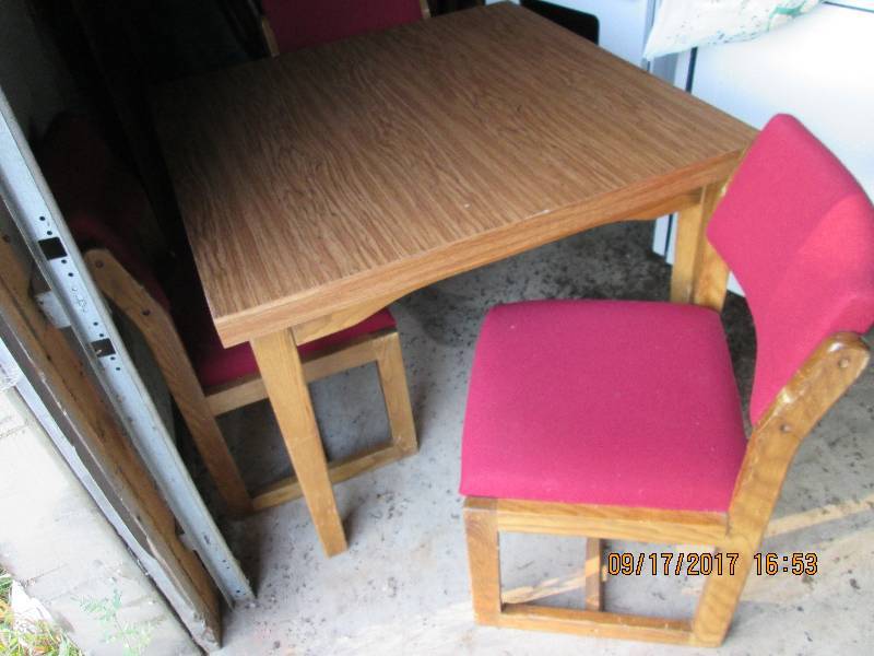 lot 66 image: 42 x 42 formica topped table with ...