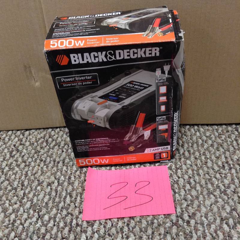 lot 33 image: Black and Decker 500W Inverter