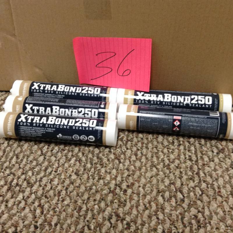 lot 36 image: Swan XtraBond 250 Silicone Sealant lot of 5