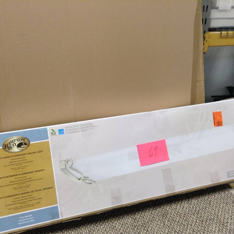 lot 69 image: Hampton Bay Regency Large Fluorescent Ceiling Never used