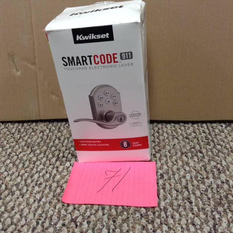 lot 71 image: Kwikset Locks - SmartCode Satin Nickel Universal