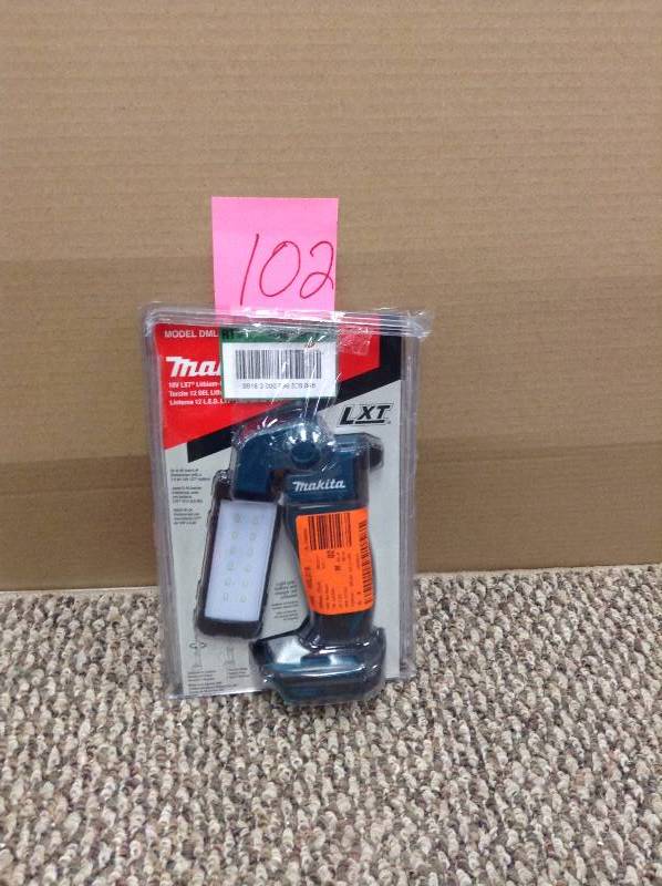 lot 102 image: Makita 18V LXT LithiumIon Cordless 12 L.E.D. Flashlight only not used