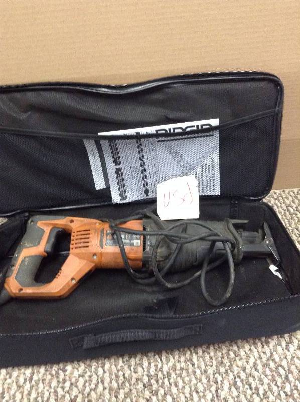 lot 104 image: Ridgid Fuego 10 Amp Orbital Reciprocating Saw used in working condition