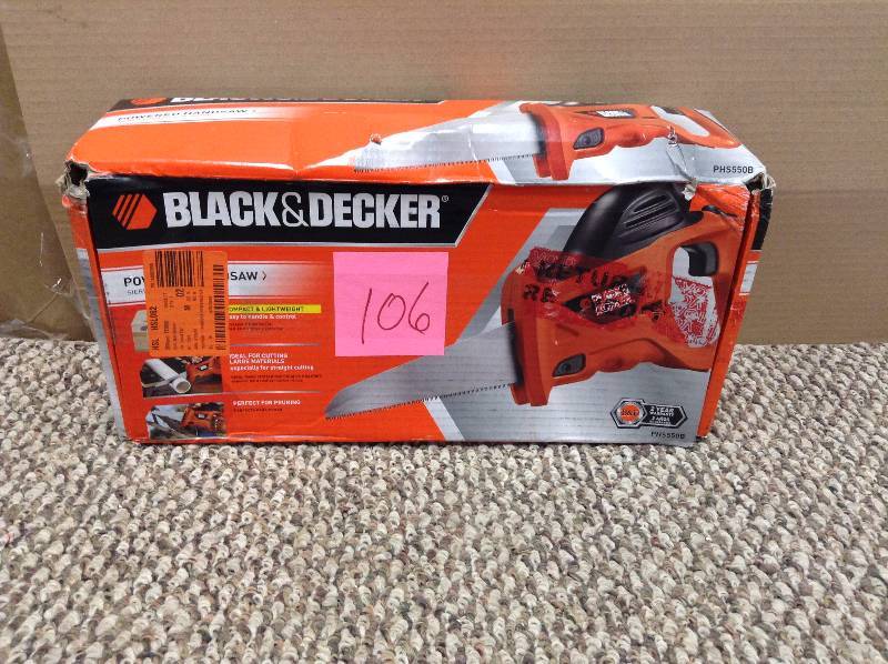 lot 106 image: Black & Decker PHS550B 3.4 Amp Powered Handsaw