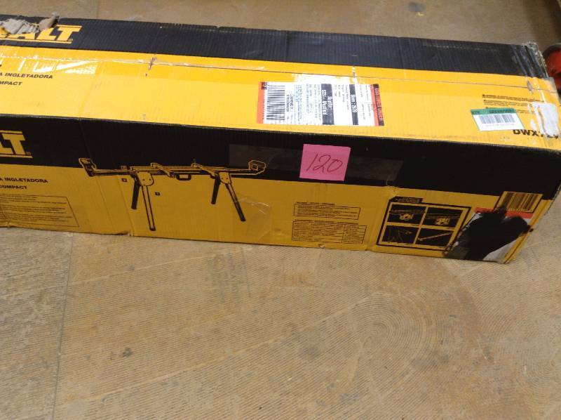 lot 120 image: Dewalt Miter Saw Stand never used