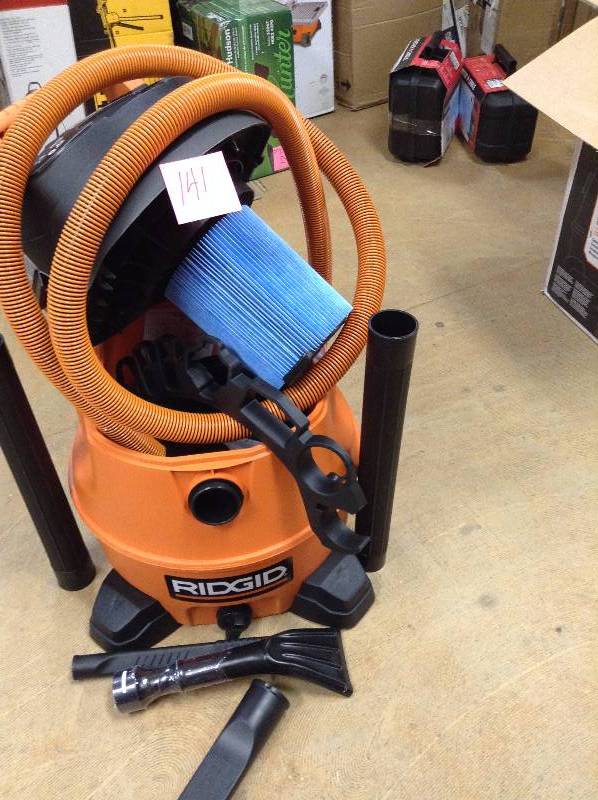 lot 141 image: Ridgid Vacuums 14-Gal. 6-Peak High Performance WetDry WD1451