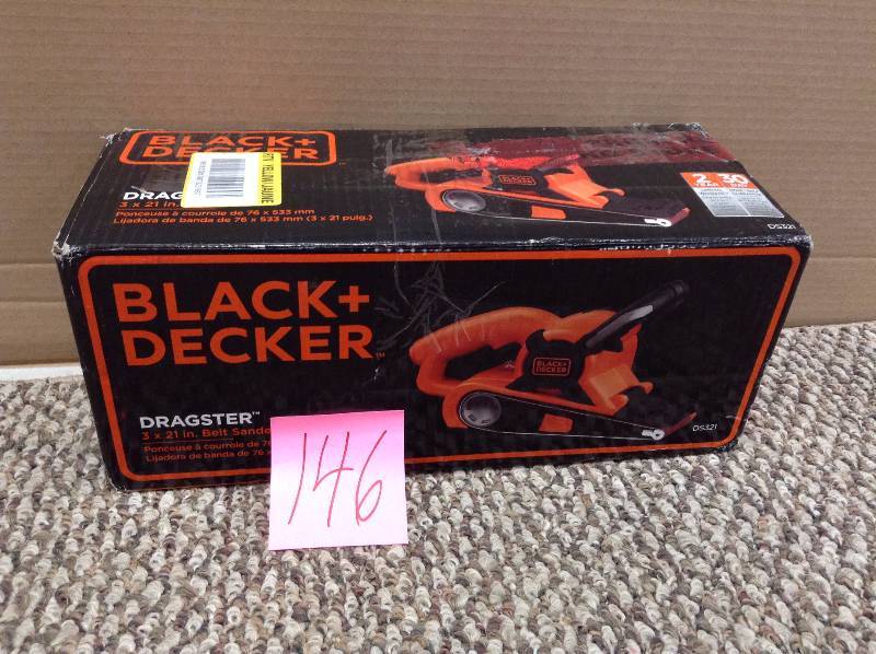 lot 146 image: BLACKDECKER 3 in. x 21 in. Dragster Belt Sander