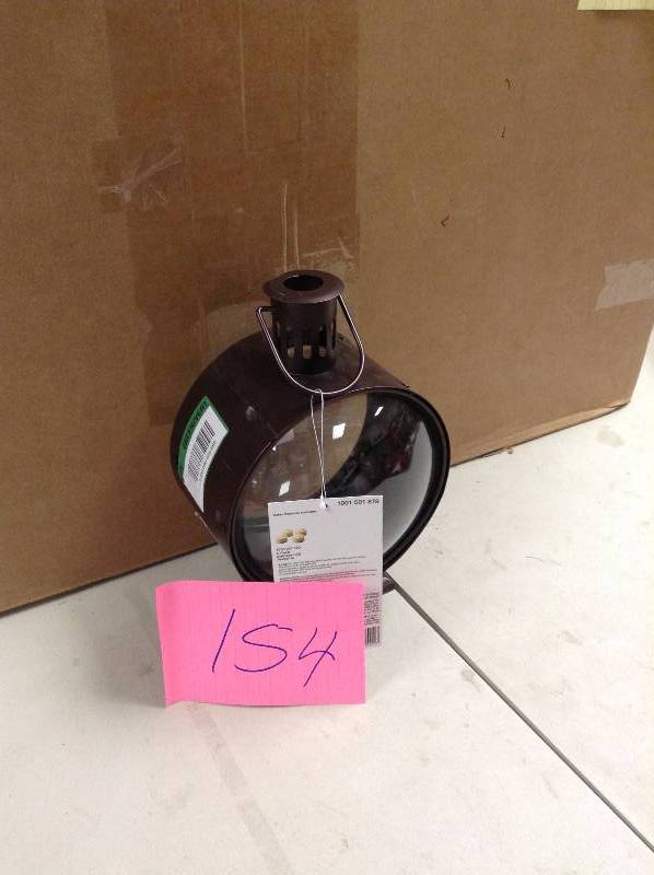 lot 154 image: Metal Lantern with Glass