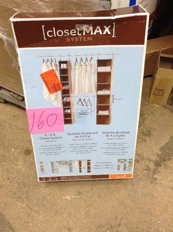 lot 160 image: ClosetMax 4-6 ft Closet  system