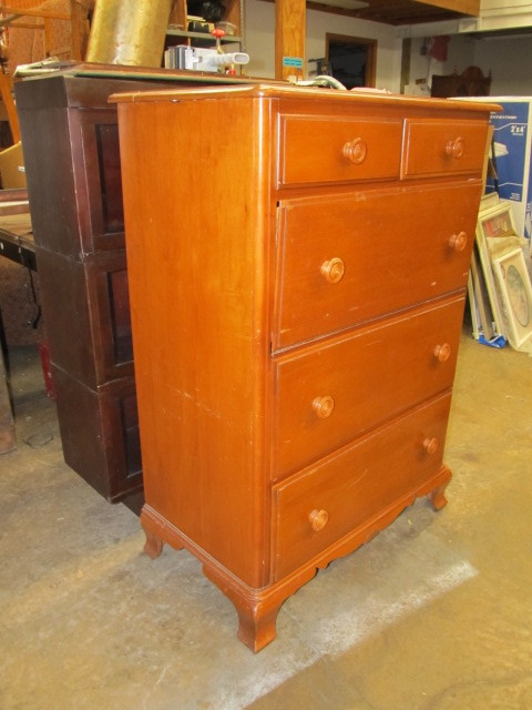 lot 25 image: Vintage Drop Front DeskDresser