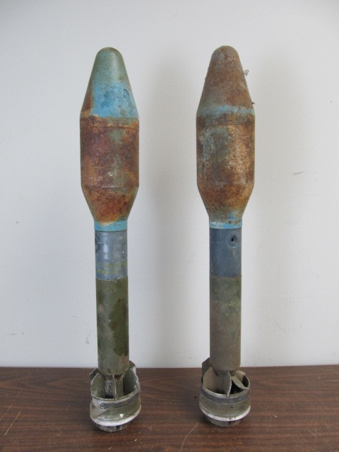 lot 40 image: PAIR Original Korean War Era Military DummyPractice Rockets