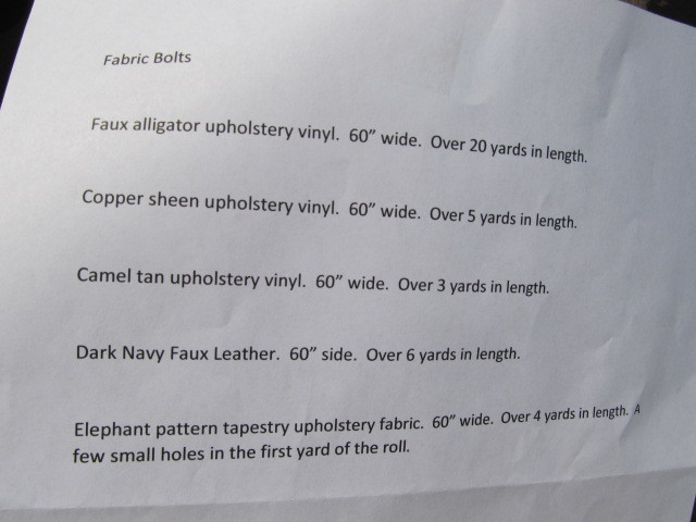 lot 55 image: 5 Rolls of Quality Vintage Fabric- Upholstery Weight