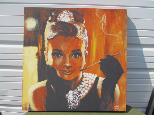 lot 60 image: Audrey Hepburn Canvas Art Print