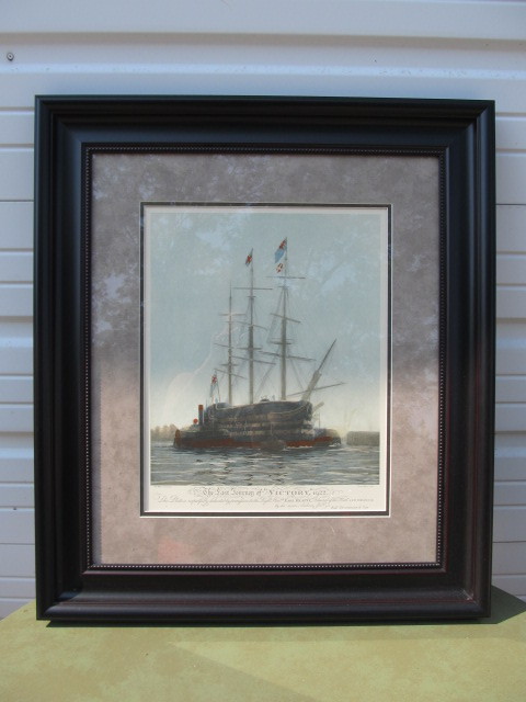 lot 74 image: NICE Vintage Last Journey of Victory 1922 Framed Color Lithograph