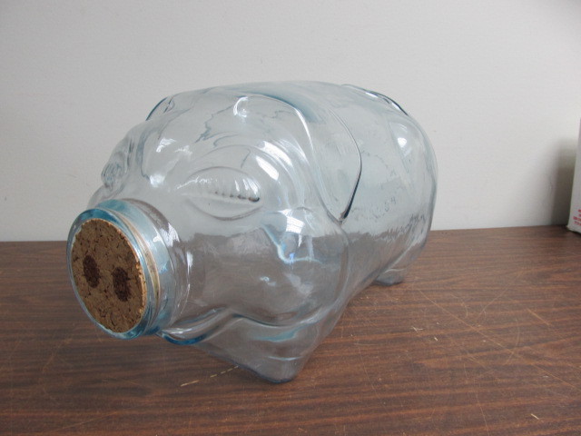 lot 96 image: LARGE This Little Piggy Went to Market Glass Jug