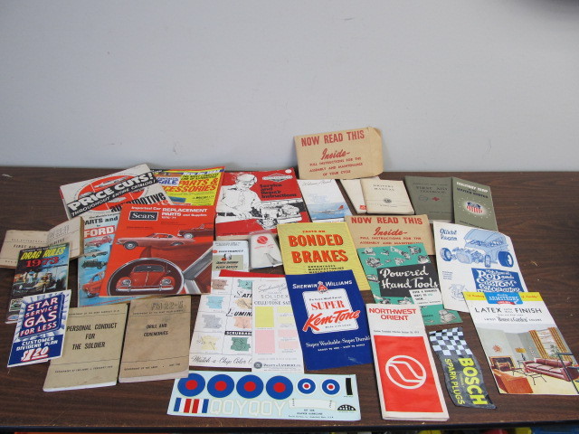 lot 111 image: Large Lot of Automotive, Railroad, Military etc Brochures & Ephemera