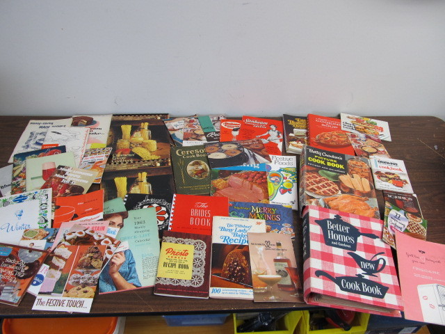 lot 112 image: Large Lot Vintage Cookbooks