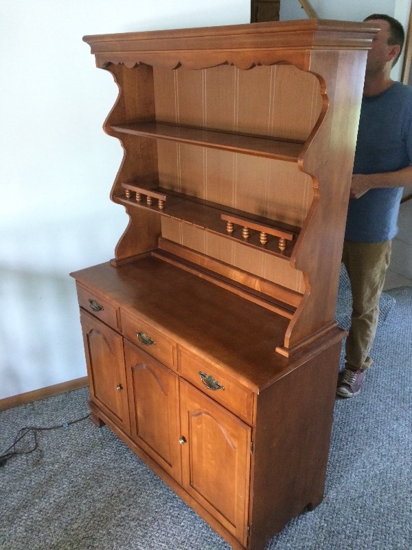 Vintage Maple Buffet w/Hutch | Little Canada Estate Auction Furniture ...