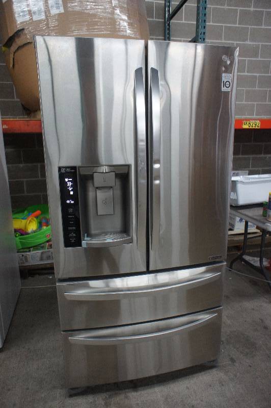 lot 2 image: New - Scratch & Dent LG Model # (LMXS27626S) - French Door Refrigerator - 35.7 - 26.7 cu ft - Stainless Steel  -Tested Works - MSRP $ 3499.99