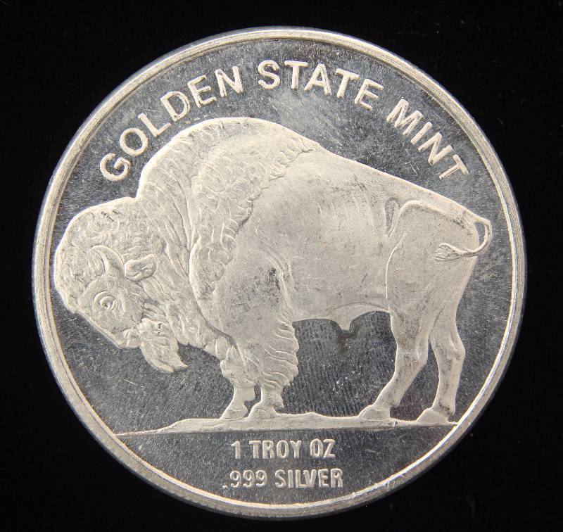 1 TROY OZ. .999 FINE SILVER INDIAN BUFFALO ROUND