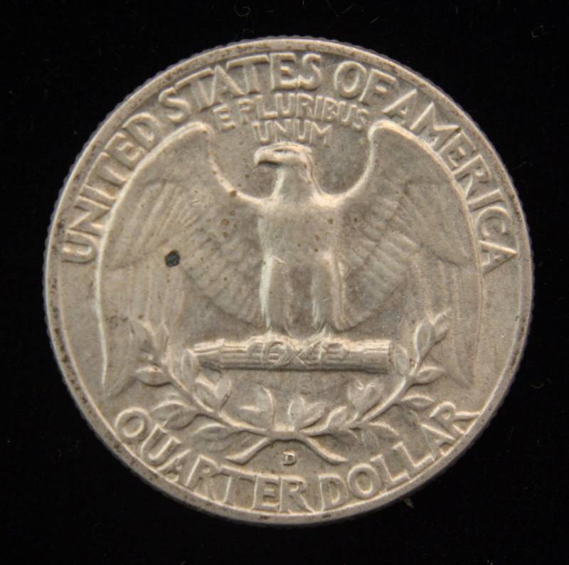 1953-D WASHINGTON SILVER QUARTER AU