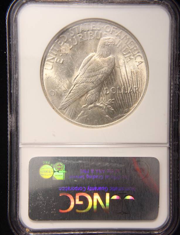 1923 PEACE SILVER DOLLAR UNC MS63 NGC