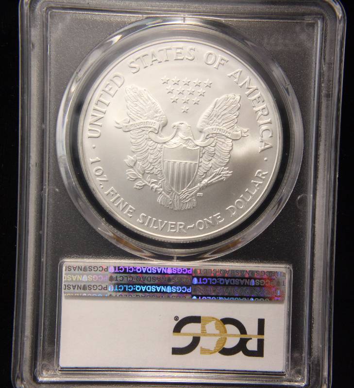 2007 AMERICAN SILVER EAGLE 1 TROY OZ. .999 FINE SILVER DOLLAR MS69 PCGS