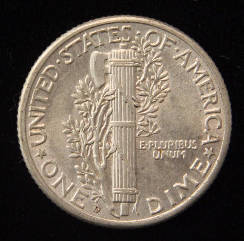 1941-D MERCURY SILVER DIME BU UNC
