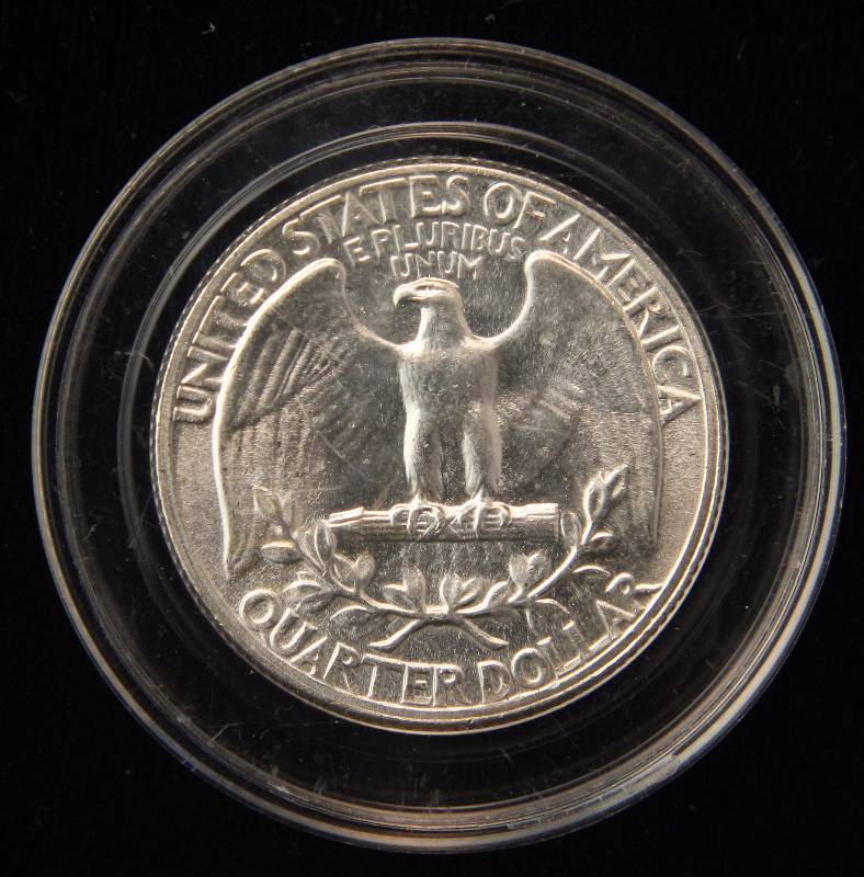 1964 WASHINGTON SILVER QUARTER BU UNC IN AIRTITE