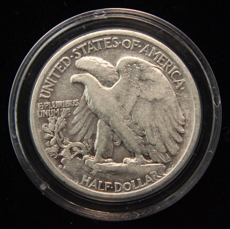 1943-S WALKING LIBERTY SILVER HALF IN AIRTITE