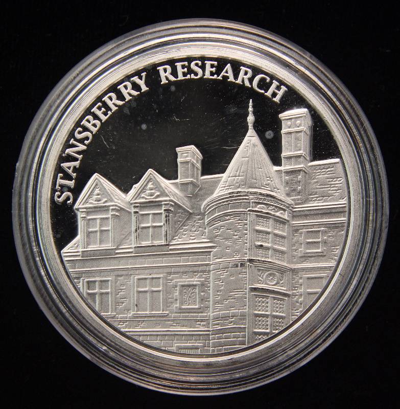 1 TROY OZ. .999 FINE SILVER STANSBERRY RESEARCH IN AIRTITE HOLDER