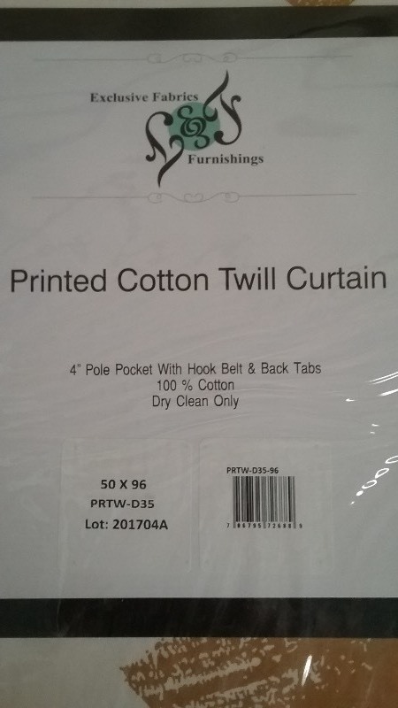 2x Cotton Twill Curtains