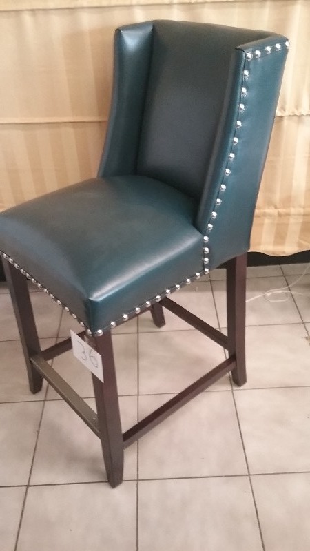26 Blue Studded Bar Stool