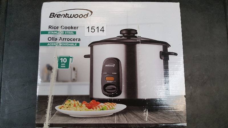 Brentwood 10-Cup Stainless Steel Rice Cooker - TS-10