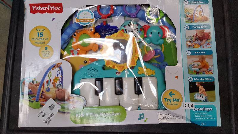 Fisher-Price Kick &amp Play Piano Activity Gym - Blue