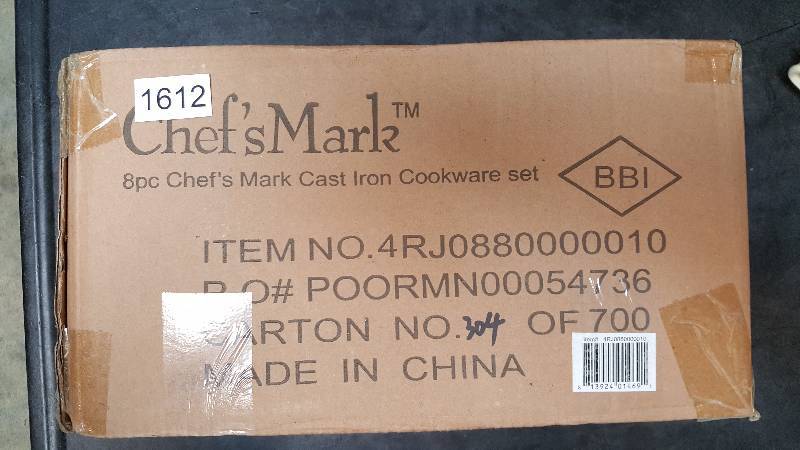 Chefs Mark 8-Pc. Cast Iron Cookware Set