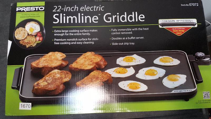 Presto Slimline Extra-Large 22 x 13 Electric Griddle