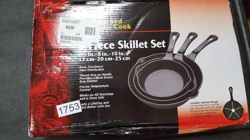 Country Cabin 3-Pc. Cast Iron Skillet Set