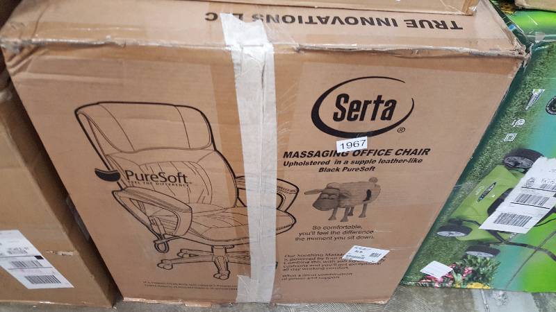 lot 1967 image: Serta Executive Office Chair wMassage