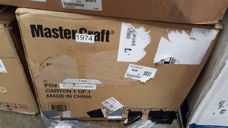lot 1974 image: Master Craft 5000 BTU Mechanical Window Air Conditioner - White