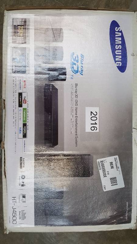 lot 2016 image: Samsung 500-Watt 3D Blu-ray Home Theater Sound System with Ethernet Port and Bluetooth - HT-J4500
