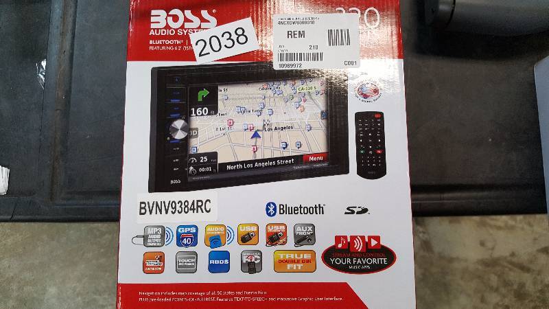 lot 2038 image: Boss 320-Watt 6.2 Touch Screen DVD Multimedia Car Stereo with Bluetooth, GPS and Rear View Camera