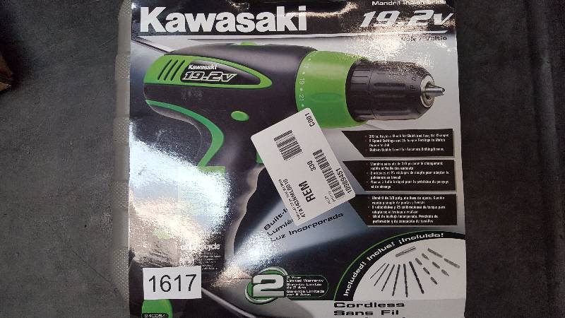 lot 1617 image: Kawasaki 20 pc Drill Kit