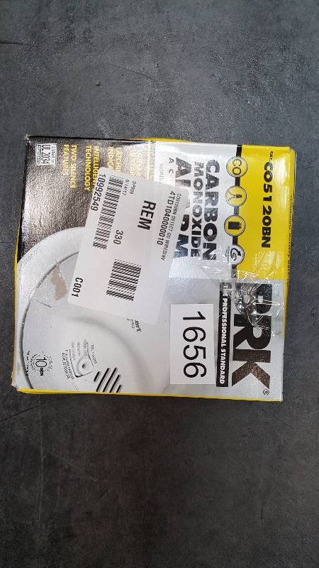 lot 1656 image: First Alert Carbon Monoxide Sensor