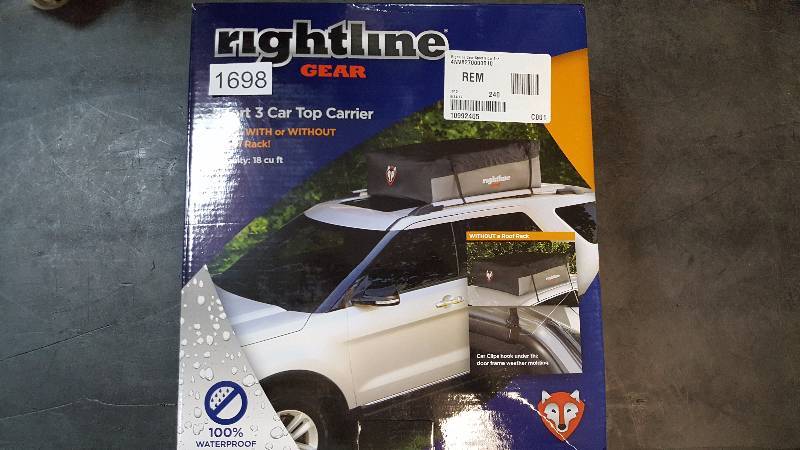 lot 1698 image: Rightline Gear Sport 3 Car Top Carrier