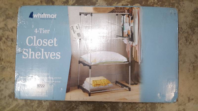 lot 1722 image: Whitmor Wire 4-Tier Shelves