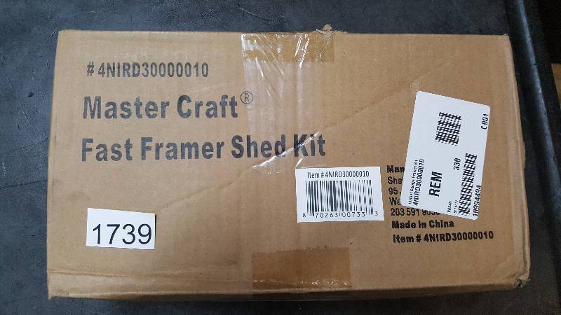 lot 1739 image: Instant Framer Storage Shed framing Kit (frame hardware only)