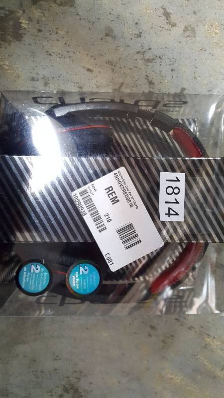 lot 1814 image: MobileSpec Chords Over Ear Wired Headphones&nbspRed
