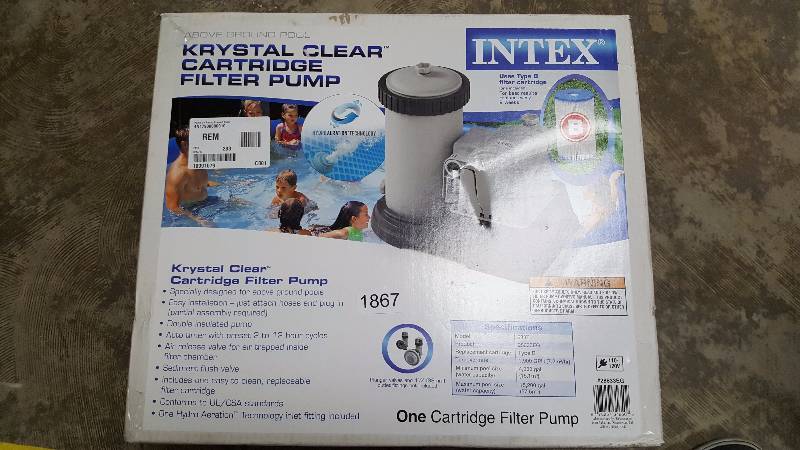 lot 1867 image: Intex 2500 GPH Filter Pump for 18 Easy Set and 18 and 24 Round Metal-Frame Pools